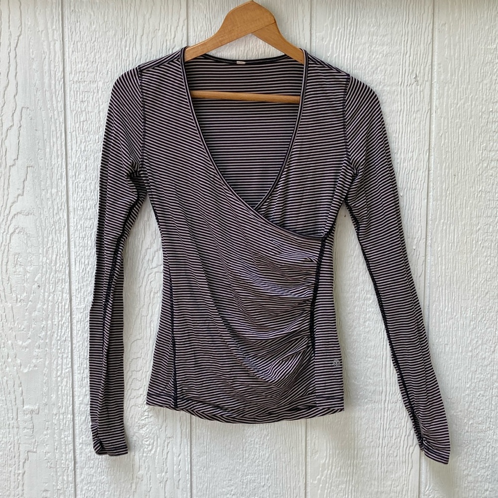 Striped Wrap Top
